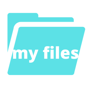 illustrated file folder with "my files" over it